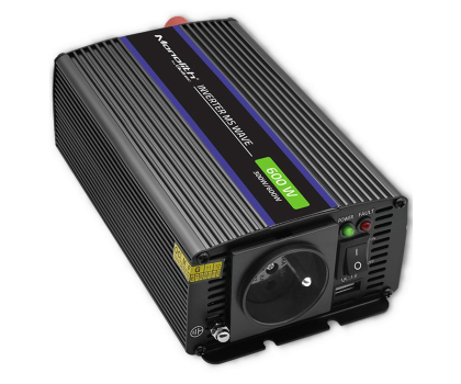 Przetwornica samochodowa Qoltec Przetwornica napięcia 600 MS Wave | 12V na 230V | 300/600W |